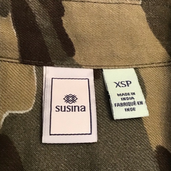 Susina‎ camoflauge button down long sleeve shirt - Picture 7 of 8